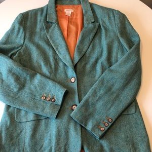 Sundance blue tweed lined blazer size xl